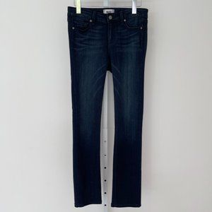 PAIGE DARK BLUE WASH SKYLINE STRAIGHT JEANS SIZE 28